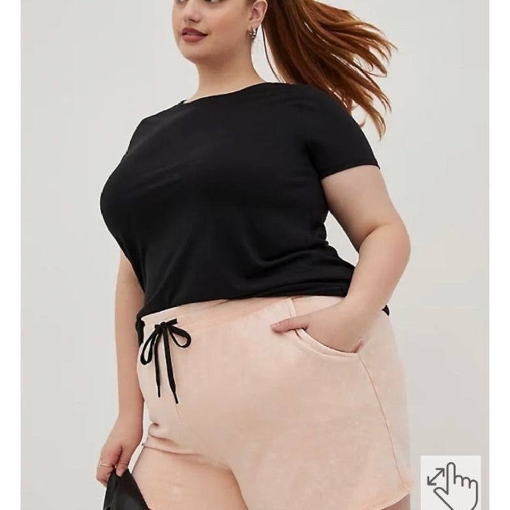 Torrid LOVESICK PULL-ON SHORT - COTTON WASH PINK Shorts Size 2X